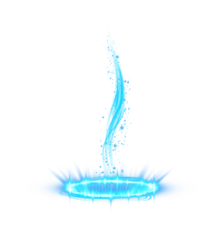 Blue halo angel ring. Light realistic halo, angel ring, Saint aureole symbol. Magic fantasy portal. Futuristic teleport.Three dimensional shiny blue nimbus. . Illustration number 24 png