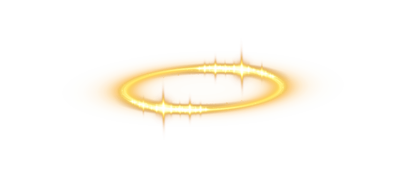 Golden halo angel ring. Light realistic halo, angel ring, Saint aureole symbol. Magic fantasy portal. Futuristic teleport. Three dimensional shiny golden nimbus. . Illustration number 20 png