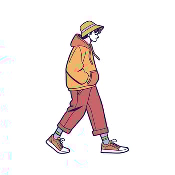Chic HipHop Streetwear Model. vector