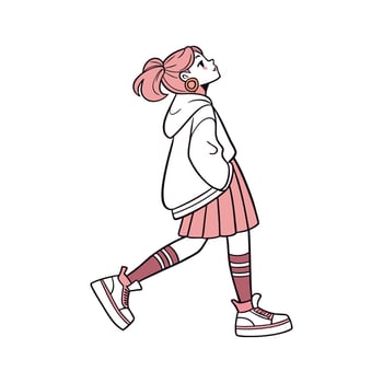 Chic Kawaii Pastel Model. vector
