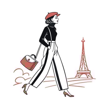Elegant Parisian Model 2. vector