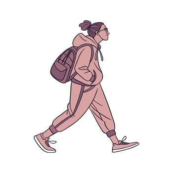 Chic Relaxed Hoodie Model. vector
