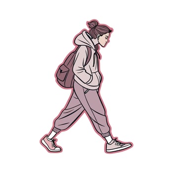 Elegant Relaxed Hoodie Model 3. vector