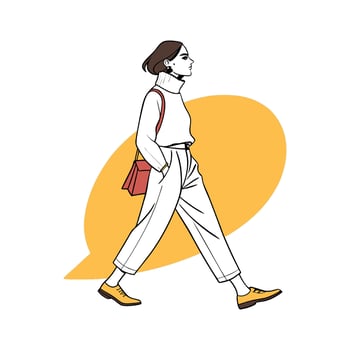 Bold Sleek Minimalist Fashion Model 1. vector
