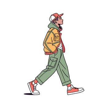 Bold Streetwear Trendsetter Fashion Model Design 1. vector