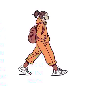 Chic Urban Street Fashion Model Design. vector