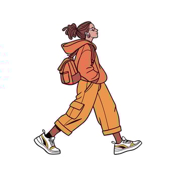 Trendy Urban Street Fashion Model Design 1. vector