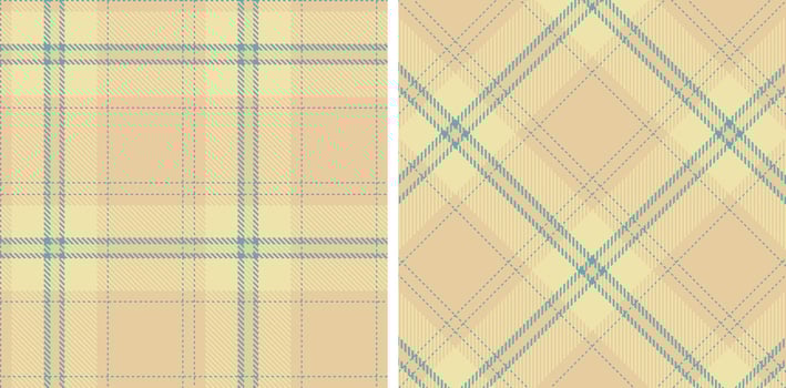 Pastel Seamless Tartan in Smoky Beige tones Fabric Design vector
