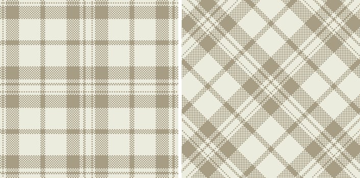 Modern Seamless Madras Plaid in Bright Light Grey tones Textile Design vector