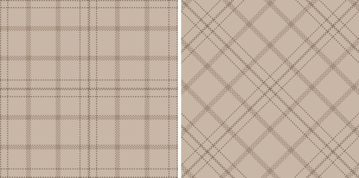 Deep Pinkish Grey Seamless Madras Plaid with Cool Brownish Grey accents Textile Design vector