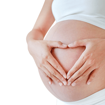 pregnant woman heart hands with transparent background png