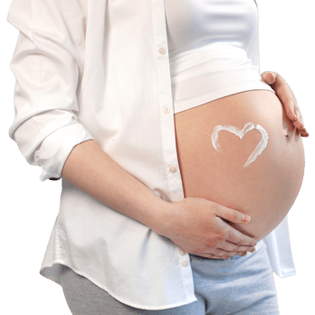 Pregnant woman heart with transparent background png