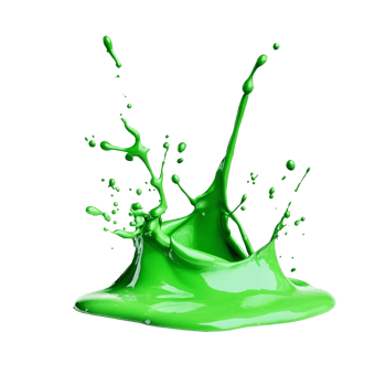 Bright green paint splash on transparent background, showcasing vibrant color and artistic movement, green paint splash isolated on transparent background png