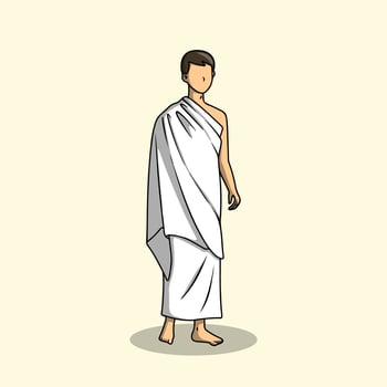 Men's Ihram Attire for Hajj vector