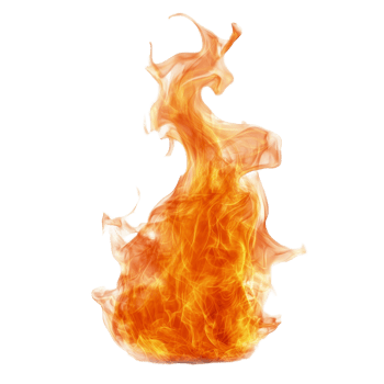 Dramatic fire flame dancing in isolation against a clean transparent background for creative design and artistic purposes, Fire flame isolated on transparent background png
