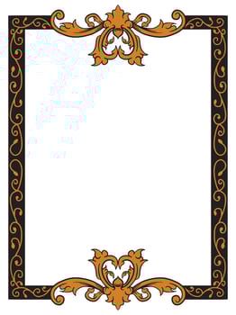 Baroque Wedding Frame for Elegant Designs vector