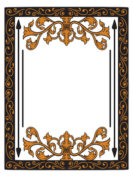 Decorative Swirl Frame for Anniversary Invitations vector