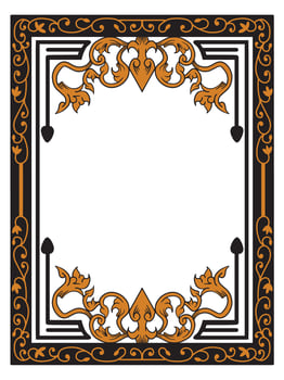 Old-Fashioned Scroll Frame for Wedding Invitations vector