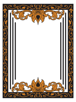 Bohemian Ornamental Frame for Rustic Weddings vector