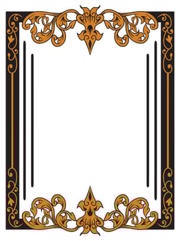 Romantic Wedding Frame for Elegant Table Number Cards vector