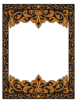Sophisticated Gold Leaf Wedding Frame for Luxury Stationery vector