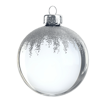 Elegant Christmas glass ball ornament isolated on a transparent background perfect for festive decorations and holiday cheer, Christmas glass ball isolated on a transparent background png