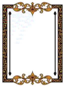 Vintage Filigree Wedding Frame for Elegant Announcements vector
