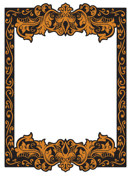Ornamental Flourish Frame for Engagement Celebration Cards vector