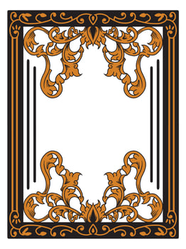 Gilded Floral Wedding Frame for High-End Invitations vector