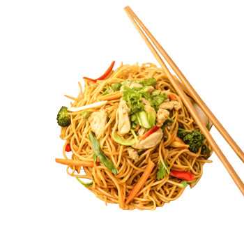 Delicious Chicken Chow Mein Noodles with Vegetables, Asian Cuisine Food Photography png