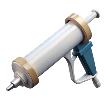 dramatic contemporary Caulk Gun with White Caulk Isolated on Transparent Background exclusive png