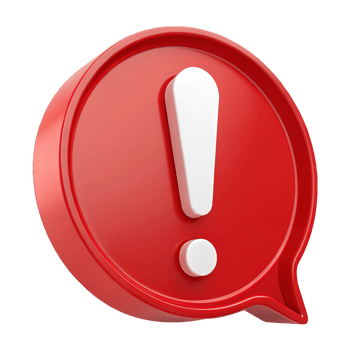 Modern 3D red message bubble icon isolated on transparent background png