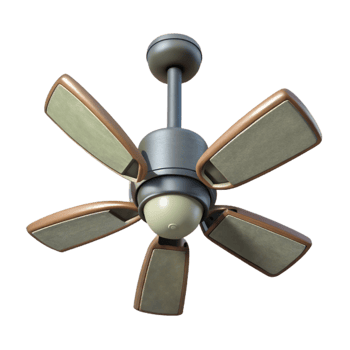 serene rustic Ceiling Fan Modern Design Isolated Cutout original png