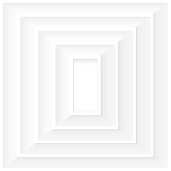 Abstract 3D white color rectangle shape pattern paper cut style on square background graphic illustration. vector