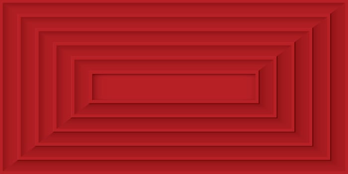 Abstract 3D red color rectangle shape pattern paper cut style background graphic illustration. vector