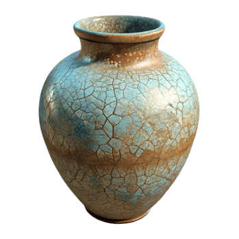 wonderful artistic Ceramic Vase with Crackle Glaze Transparent Background high quality png