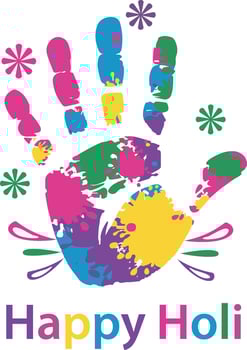 Holi Colorful Typography Design vector