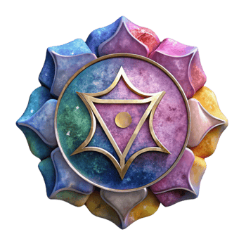 serene vintage Chakra Symbols Watercolor Style Cutout on Transparent Background professional png