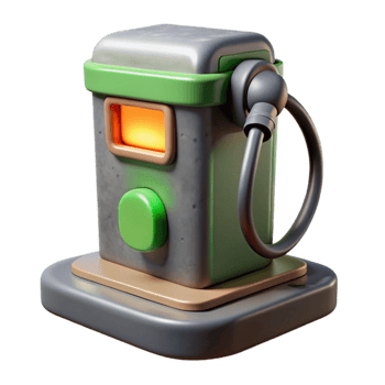 dramatic creative Charging Station with Green Light Cutout exclusive png