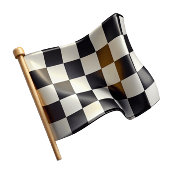 dramatic vintage Checkered Flag Black and White Waving Transparent genuine png