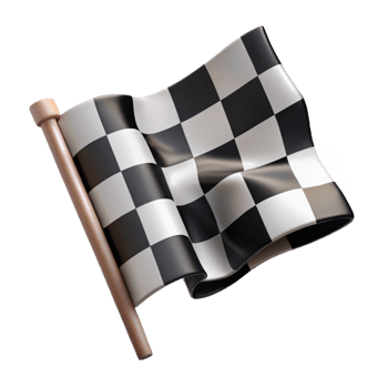 beautiful abstract Checkered Flag Black and White Waving Transparent png