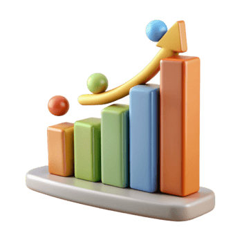 serene minimalist Child Development Growth Chart Upward Trend Transparent Background high quality png