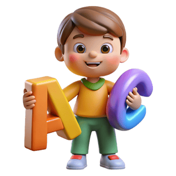 impressive contemporary Child Learning Alphabet Colorful Letters Isolated png