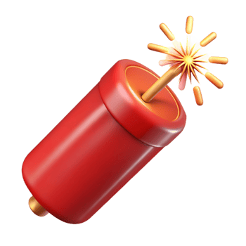 stunning traditional Chinese New Year Firecracker with Sparks Isolated authentic png