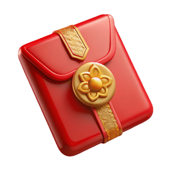 stunning artistic Chinese New Year Red Envelope Gold Design Isolated high quality png