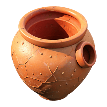 extraordinary traditional Chipped Terracotta Pot Fragment Isolated exclusive png