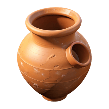 impressive minimalist Chipped Terracotta Vase Fragment Isolated on Transparent Background genuine png