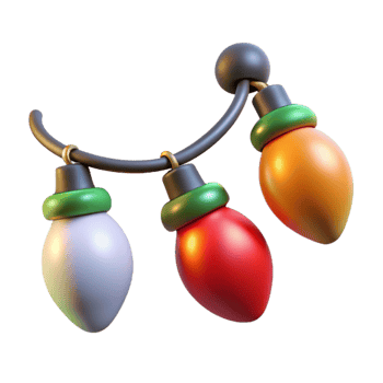 elegant artistic Christmas Lights Holiday Decor Transparent genuine png