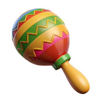 impressive classic Cinco De Mayo Maracas Shaking Isolated high resolution png