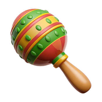 magnificent classic Cinco De Mayo Maracas Shaking Isolated high quality png